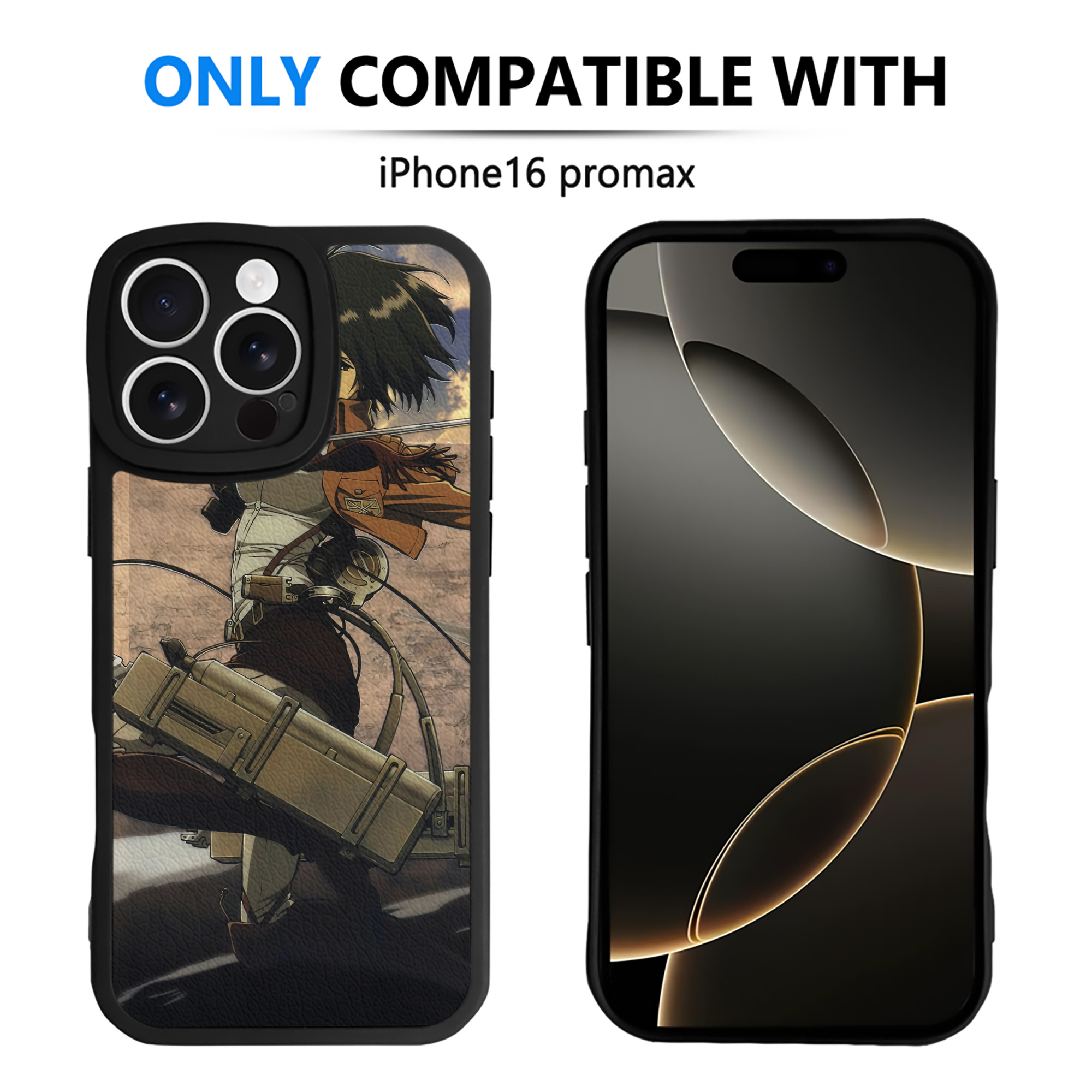 （画像用） 進撃の巨人 Attack on Titan 【iPhone 16シリーズ対応】シリコンスマホケース（レザー調） 材質：シリコン